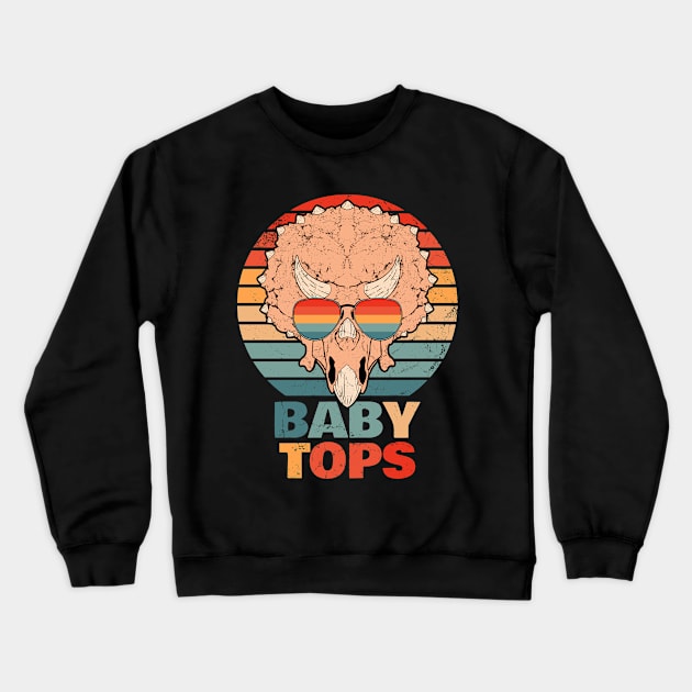 Babytops Cute Triceratops Baby Crewneck Sweatshirt by NicGrayTees